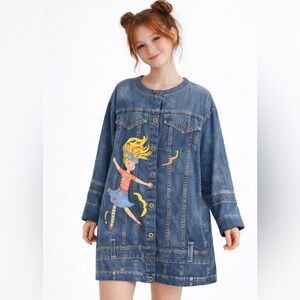 Tsumori Chisato Sleep Pajama Set Womens Large Multicolor Colorful Bright clock